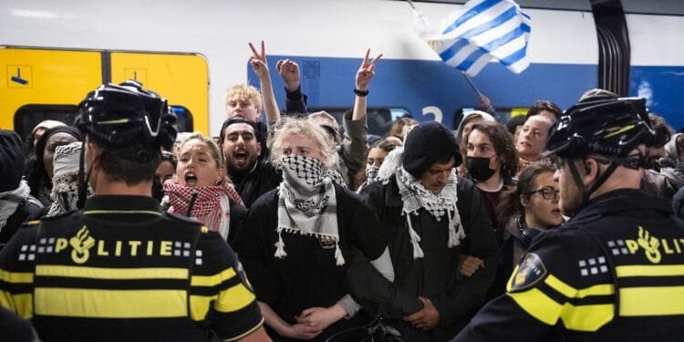 More than 200 arrested at pro-Palestinian protest in The Hague
