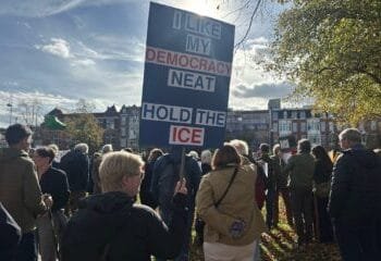 Hundreds gather for Amsterdam’s second “No Kings” protest
