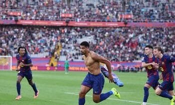 Verdediger Araújo redt FC Barcelona in blessuretijd tegen Girona