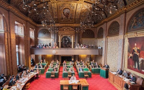 The 75 seat senate has 19 different parties and independents