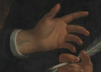 Unique tattoo found on painting of Dutch 17th century merchants