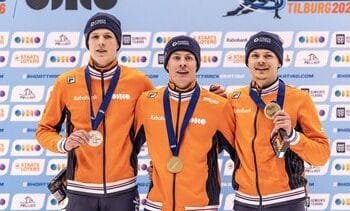 Volledig Nederlands podium op 500 meter bij EK shorttrack