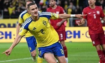 Zweden speelt tegen Oranje op WK voetbal na play-offzege op Polen