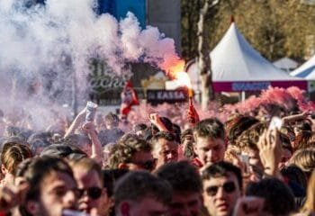 Dozens burned by fireworks at PSV title party despite flare ban