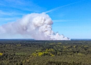 Major fire at military training range, smoke closes motorway