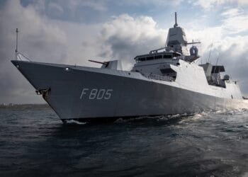 Broadcaster posts tracker to Dutch frigate and follows its route