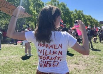 Protestors demand equal-pay law at Labour Day march in Amsterdam