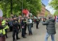 Three arrests as national anti-asylum protests draw small crowds
